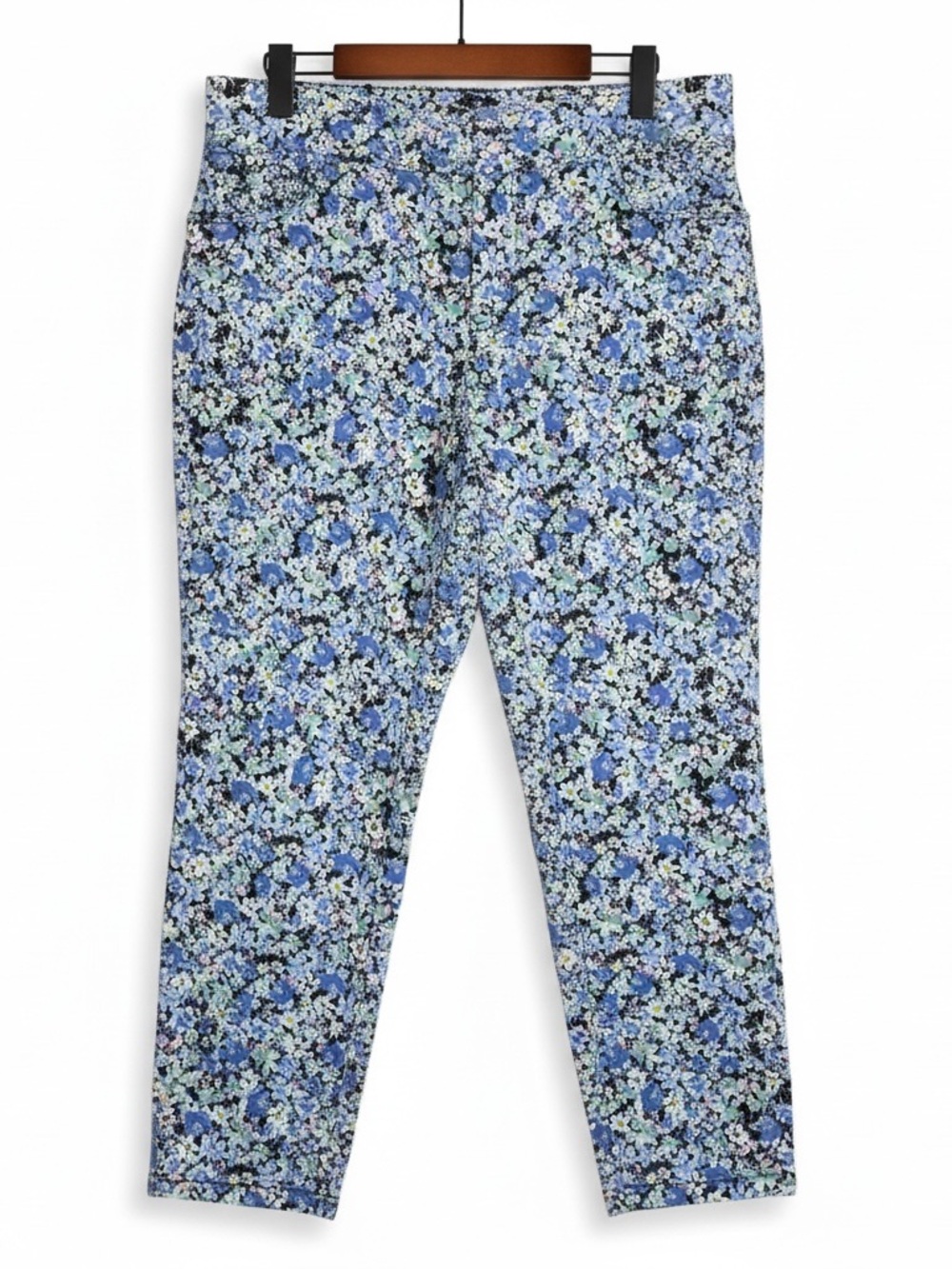 Womens Plus Size Skinny Mid-Rise Leggings NWT Floral Print Stretch